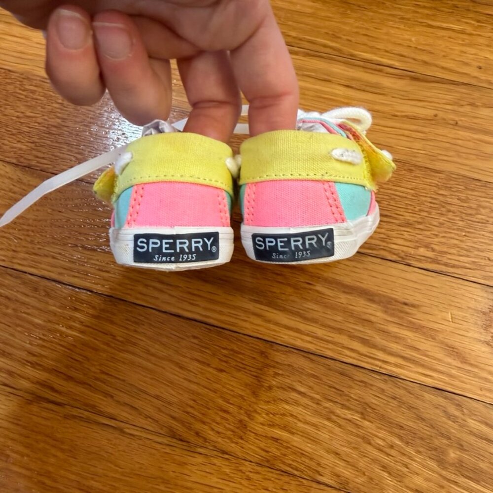Sperry Intrepid Crib Jr. Boat Shoes Color Block- Baby Size 1M - Picture 3 of 7